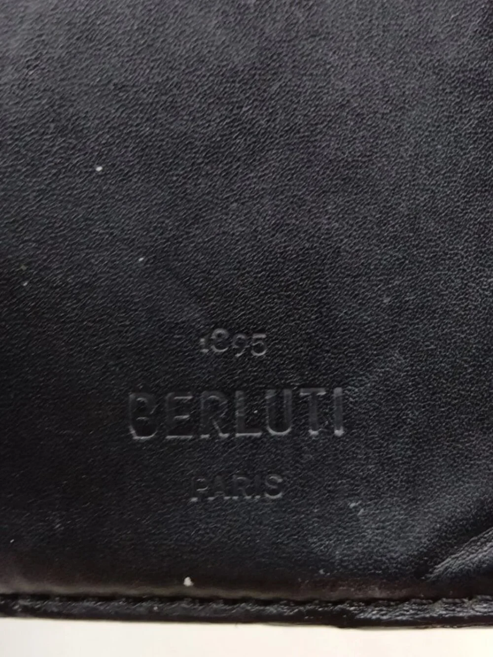 $1795 Authentic BERLUTI Paris Unisex Black Leather Scritto Bifold Long Wallet